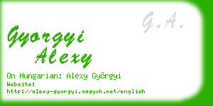 gyorgyi alexy business card